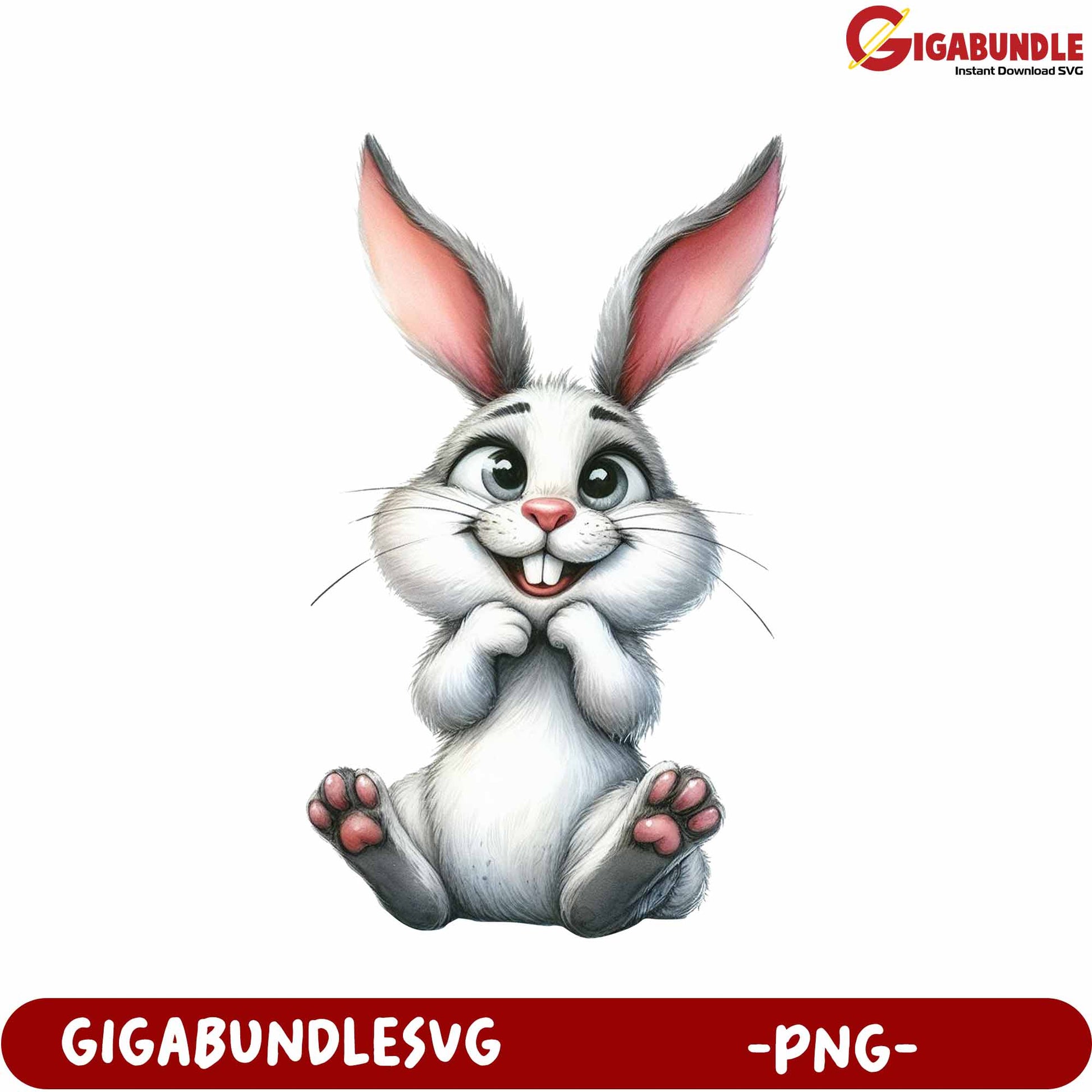 Adorable Happy Bunny Character PNG for Creative Projects