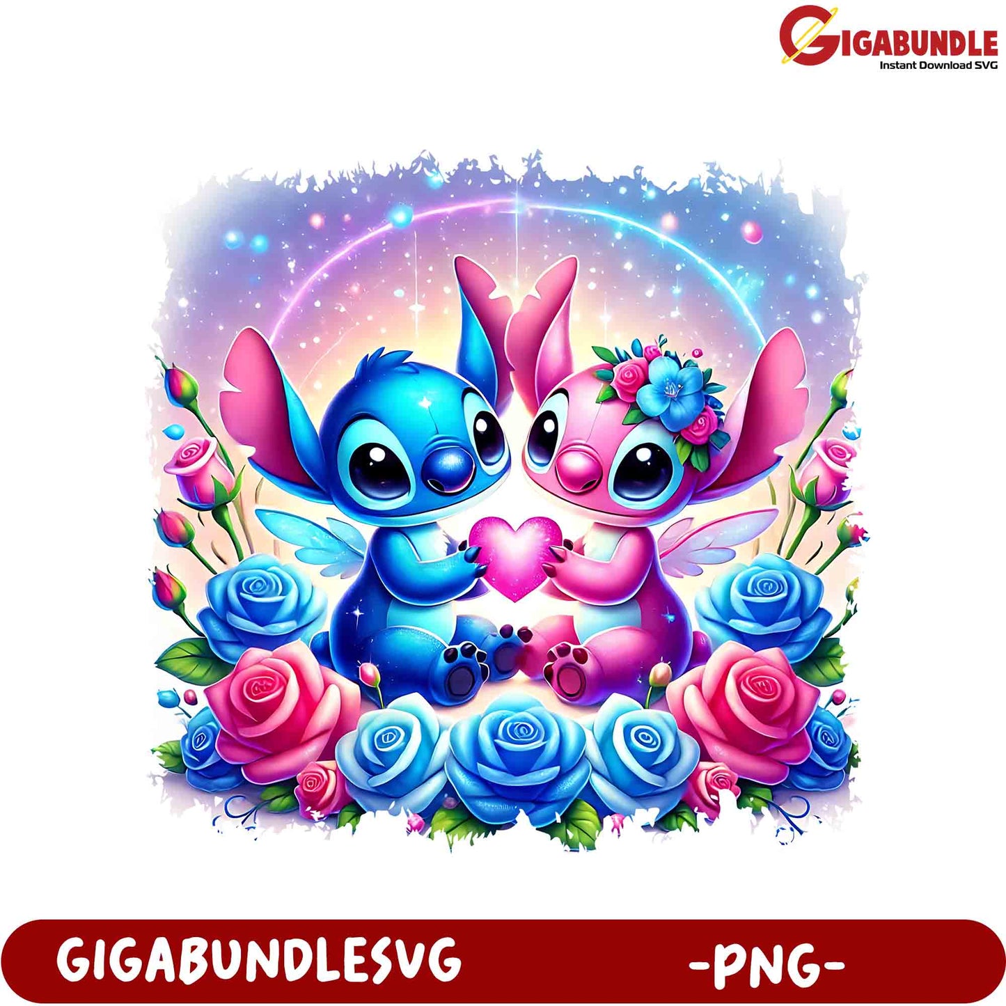 Adorable Loveable Characters PNG - Cute Blue and Pink Designs for Crafts