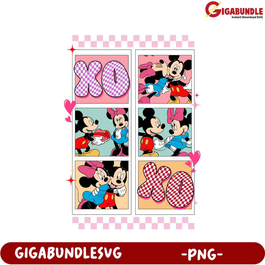 Adorable Mickey and Minnie Love Story PNG - Perfect for Valentine's Day