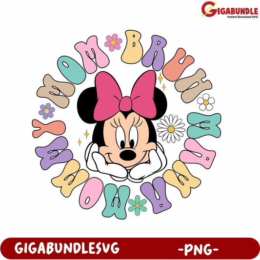 Adorable Minnie Mouse Design for Mom - Instant Download PNG