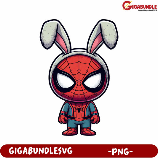 Adorable Rabbit Spider Character PNG for Fun Design Projects