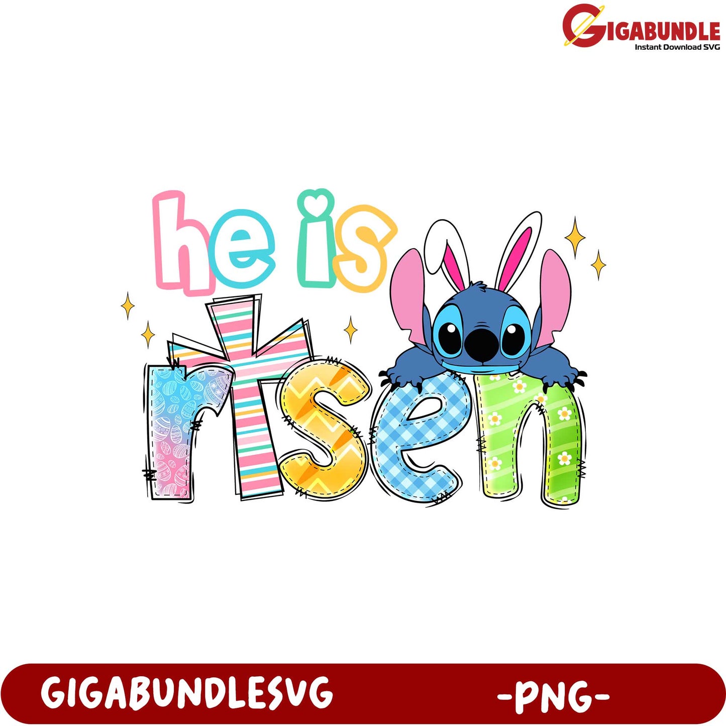 Adorable 'He is Risen' PNG Design with Cute Character Art