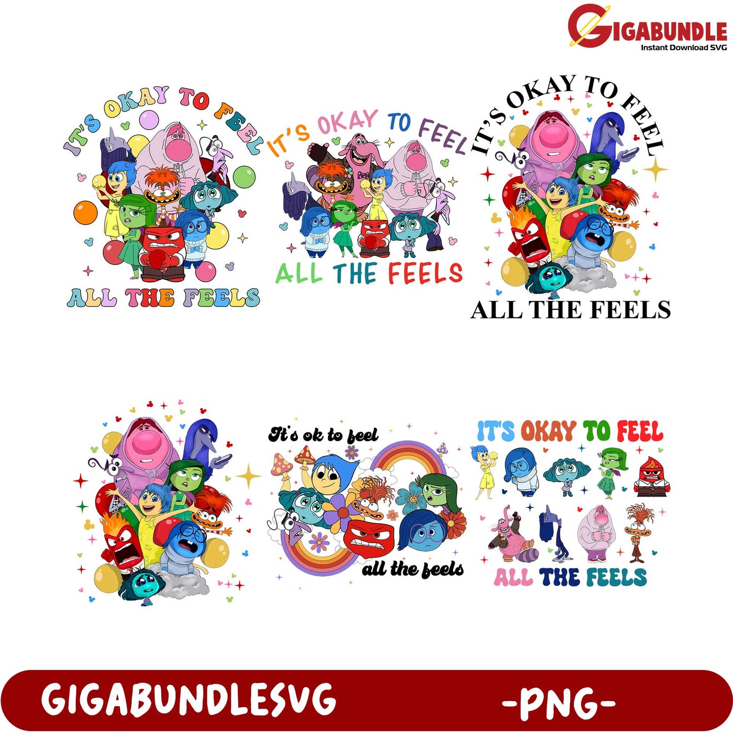 All the Feels PNG Bundle - Fun Emotions Character Designs