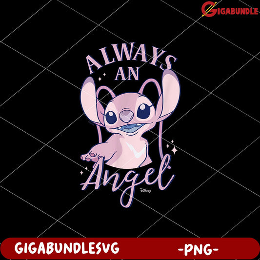 Always an angel png, cute blue alien png, lilo and stitch png