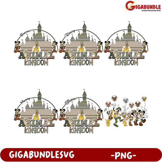 Animal Kingdom Family PNG Bundle - Fun Disney Designs Set