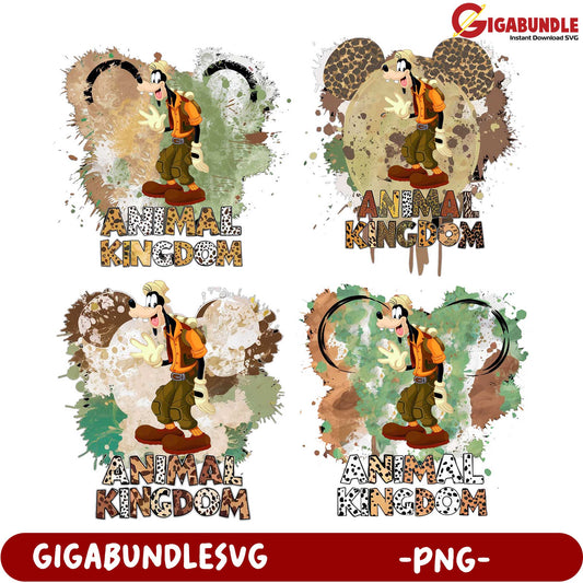 Animal Kingdom Goofy PNG Bundle for Creative Projects