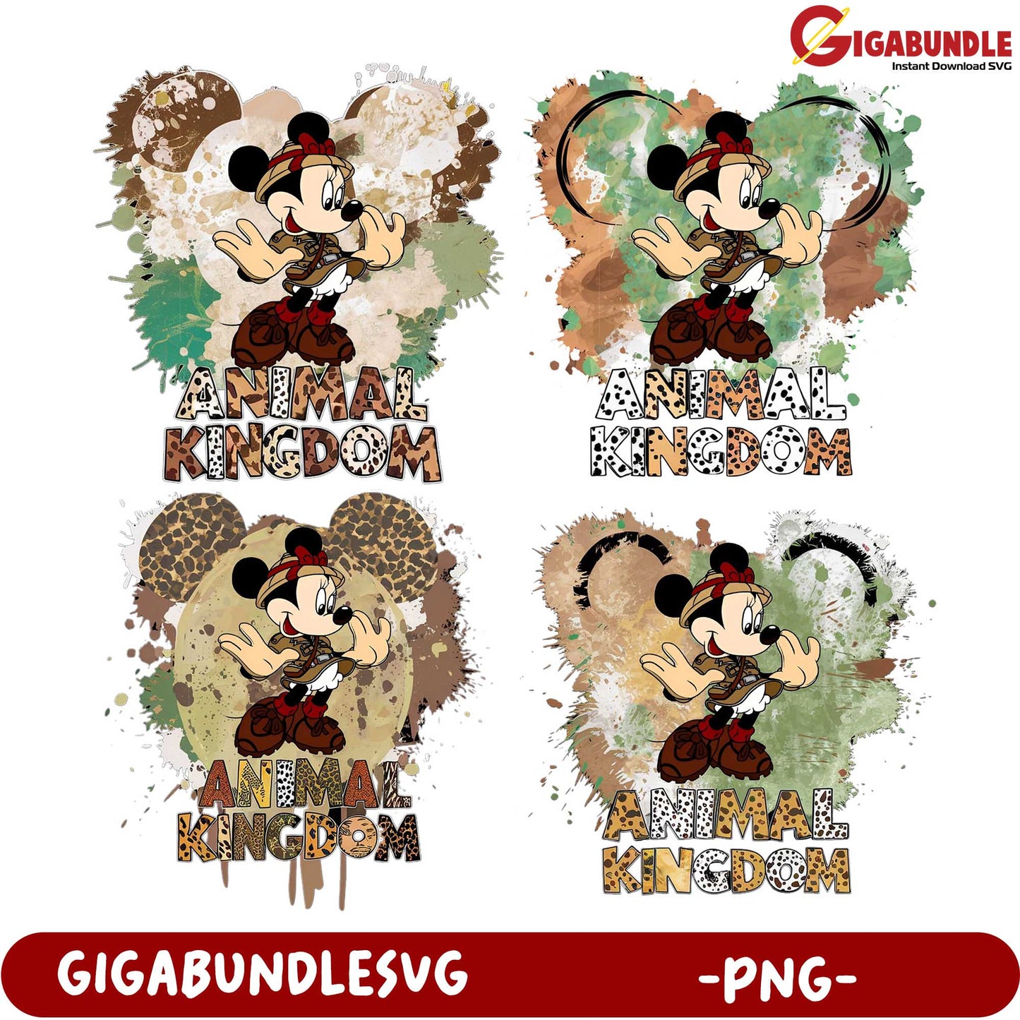 Animal Kingdom PNG Bundle - Cute Mickey Mouse Designs Set