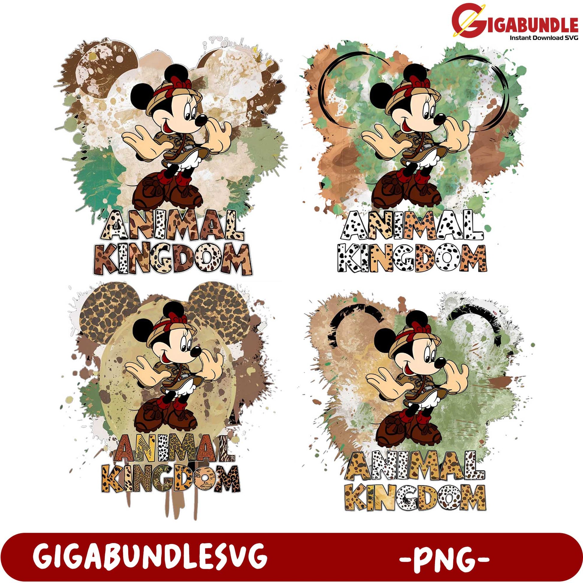 Animal Kingdom PNG Bundle - Cute Mickey Mouse Designs Set