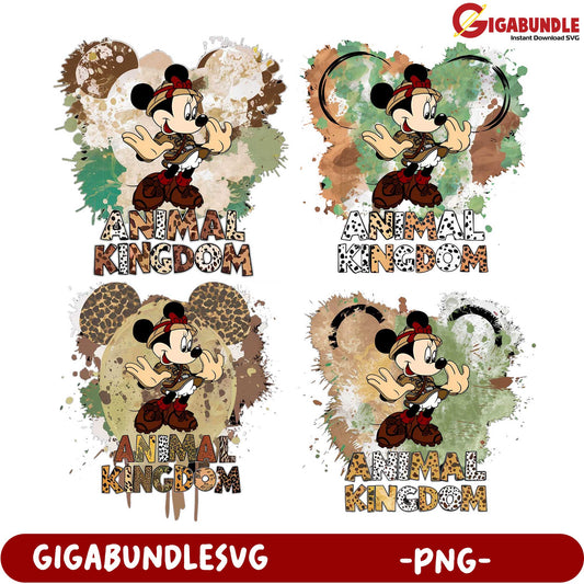 Animal Kingdom PNG Bundle - Cute Mickey Mouse Designs Set
