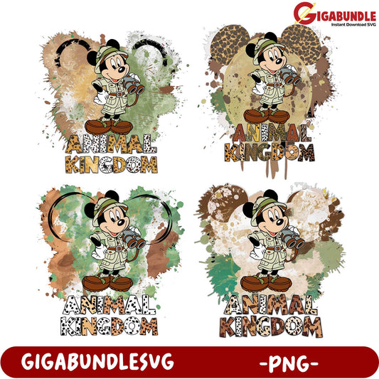 Animal Kingdom PNG Bundle Cute Mickey Mouse Designs for DIY