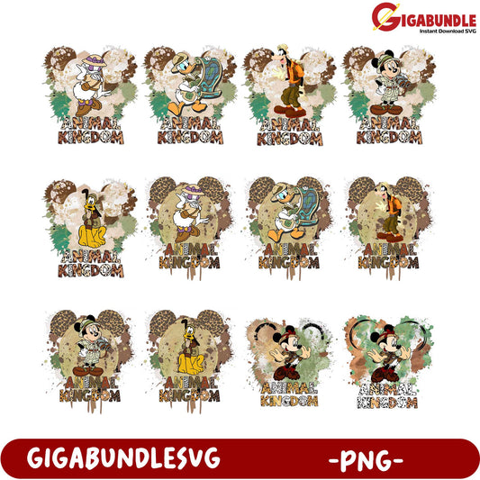 Animal Kingdom PNG Bundle Disney Characters Clipart Design