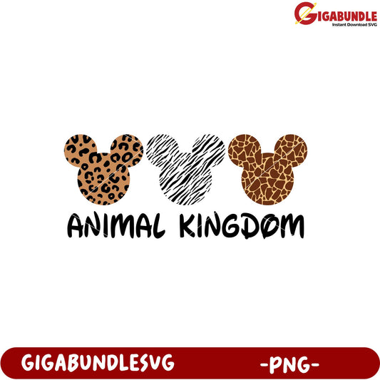 Animal Kingdom Safari Inspired Mickey Mouse PNG Design