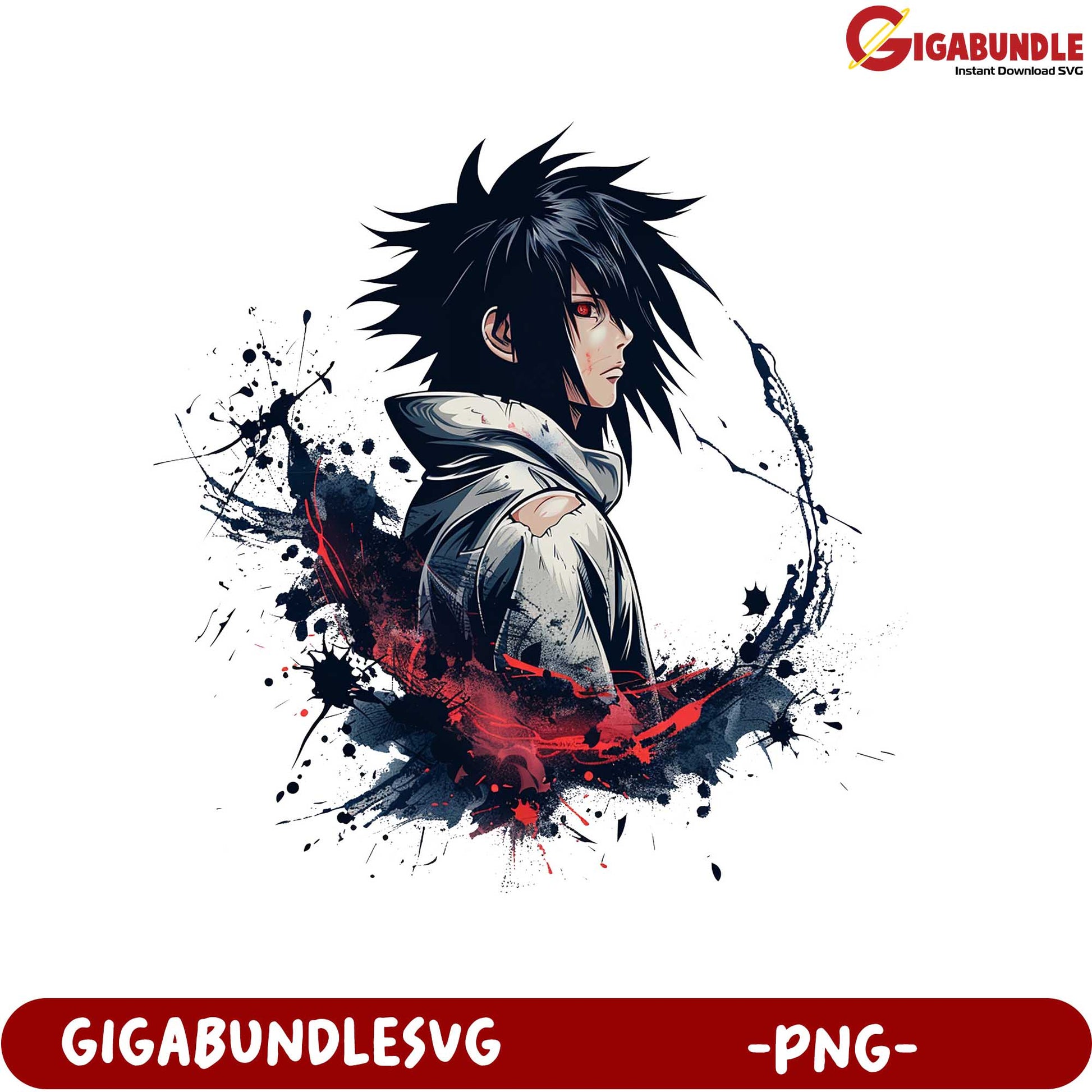 Anime Character Artistic Portrait in PNG Format Downloadable Image