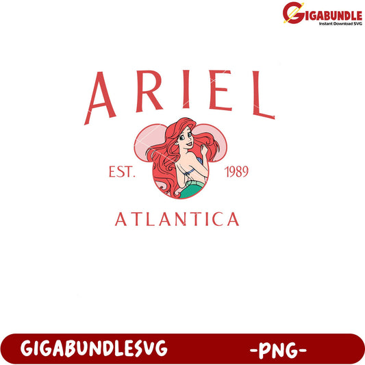Ariel Atlantica Established 1989 PNG Design Download