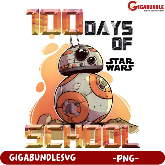 BB8 100 Days of Star Wars School PNG