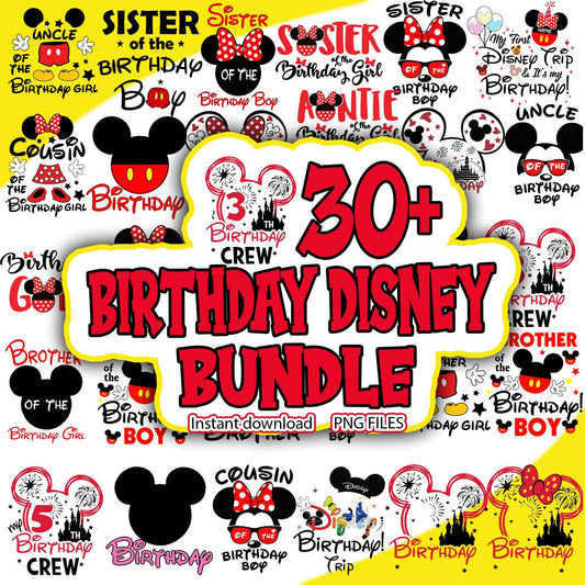 Birthday Mickye Png Bundle