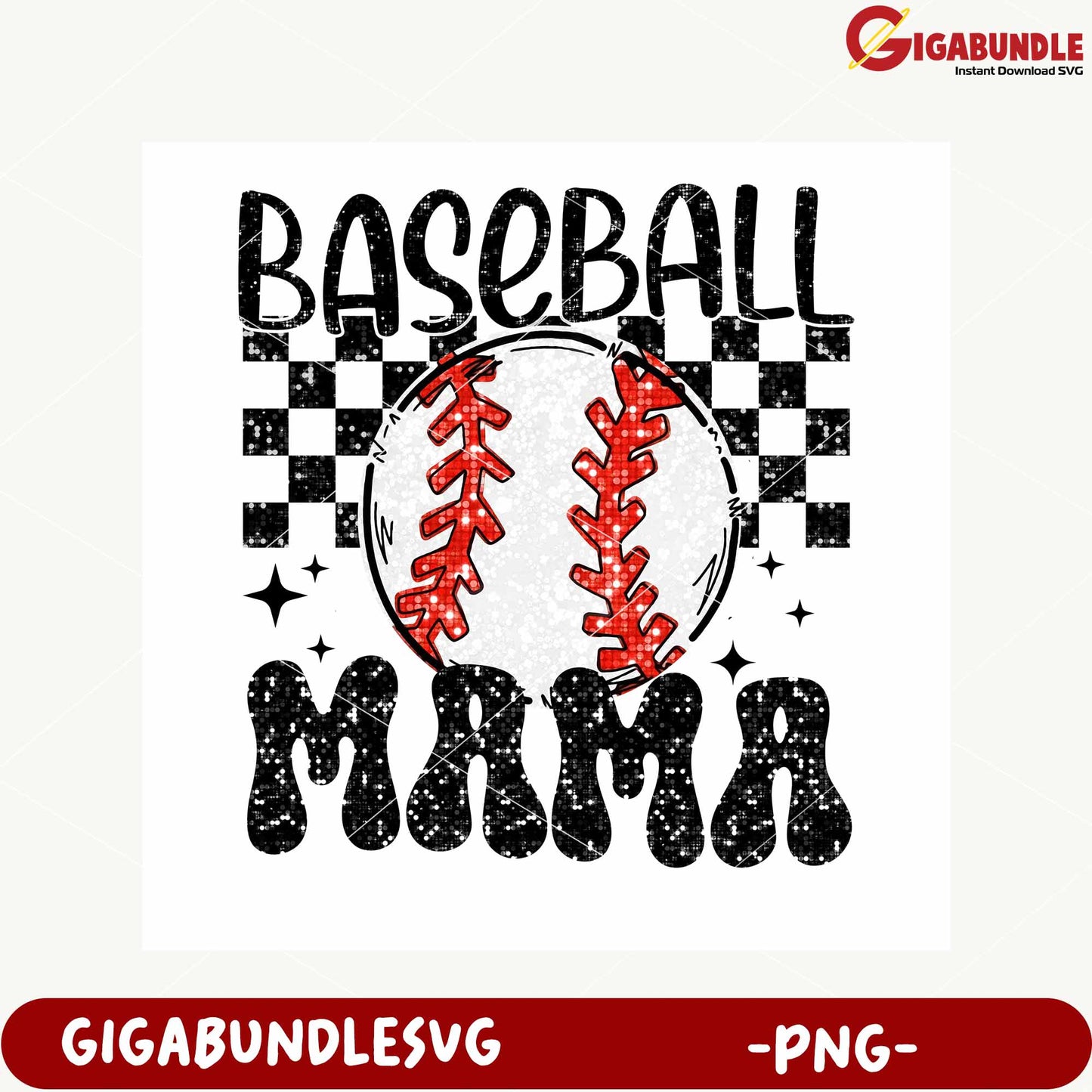 Baseball Mama Graphic Design for Moms in PNG Format