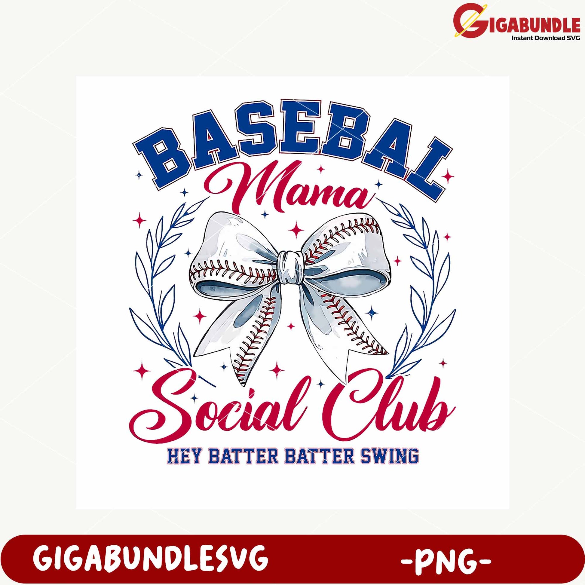 Baseball Mama Social Club PNG Graphic Design Download