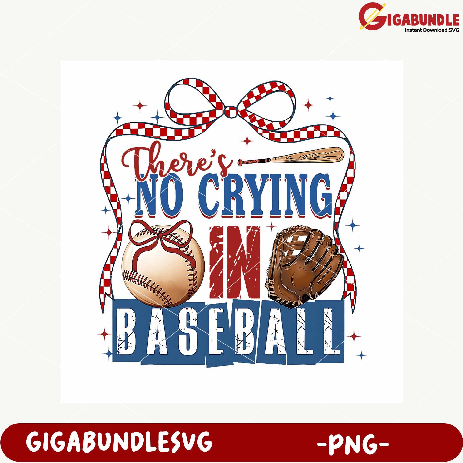 Baseball No Crying Quote Fun Sport Design PNG Graphic