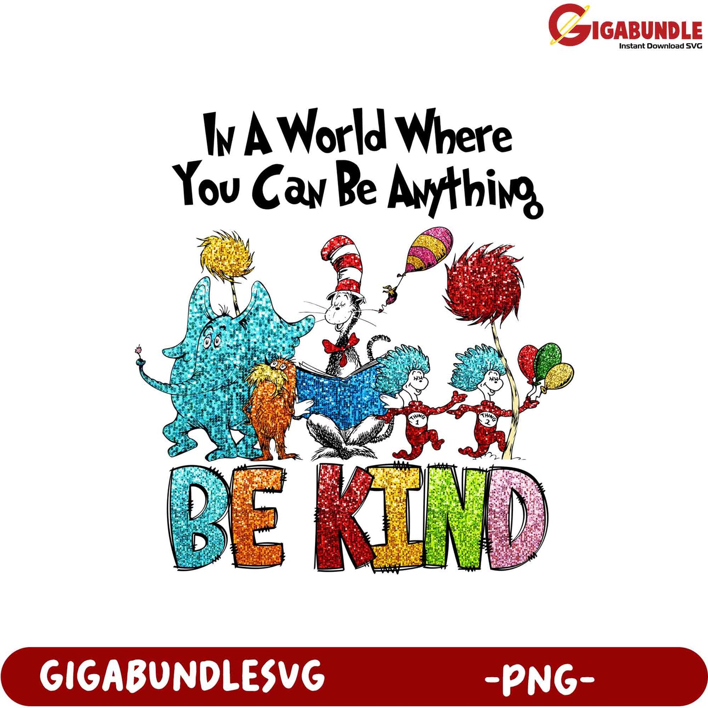 Be Kind Whimsical PNG Design for Positive Vibes