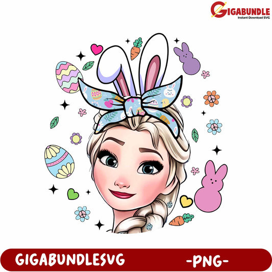 Beautiful Bunny Inspired Easter PNG Design for Kids and Adults