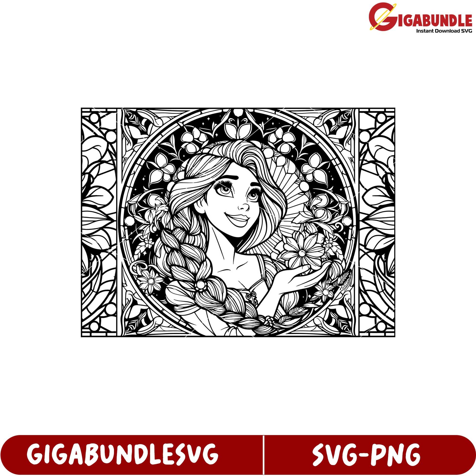 Beautiful Flower Pattern SVG Graphic with Enchanting Character Design