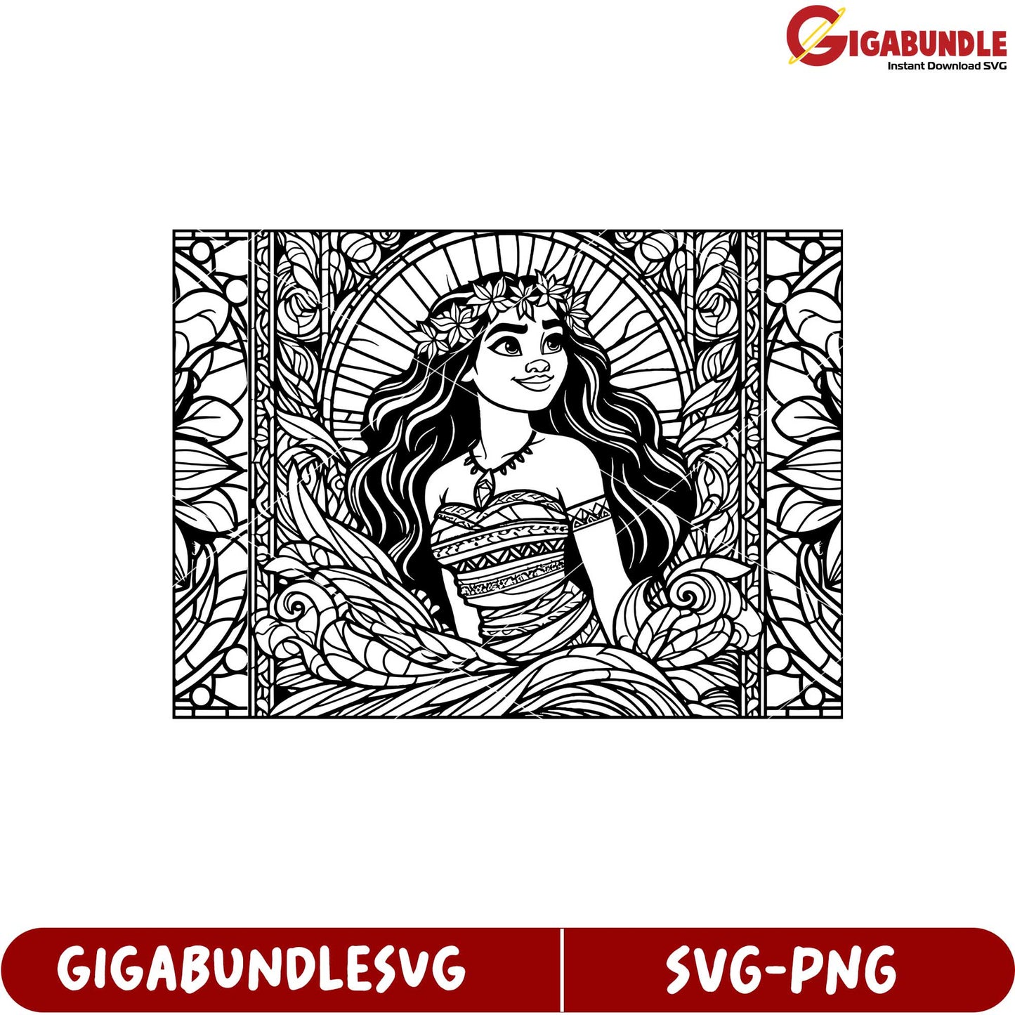 Beautiful Island Princess SVG Art for Creative Craft Projects