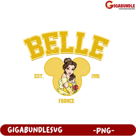 Belle Character Design PNG Download for Creative Use