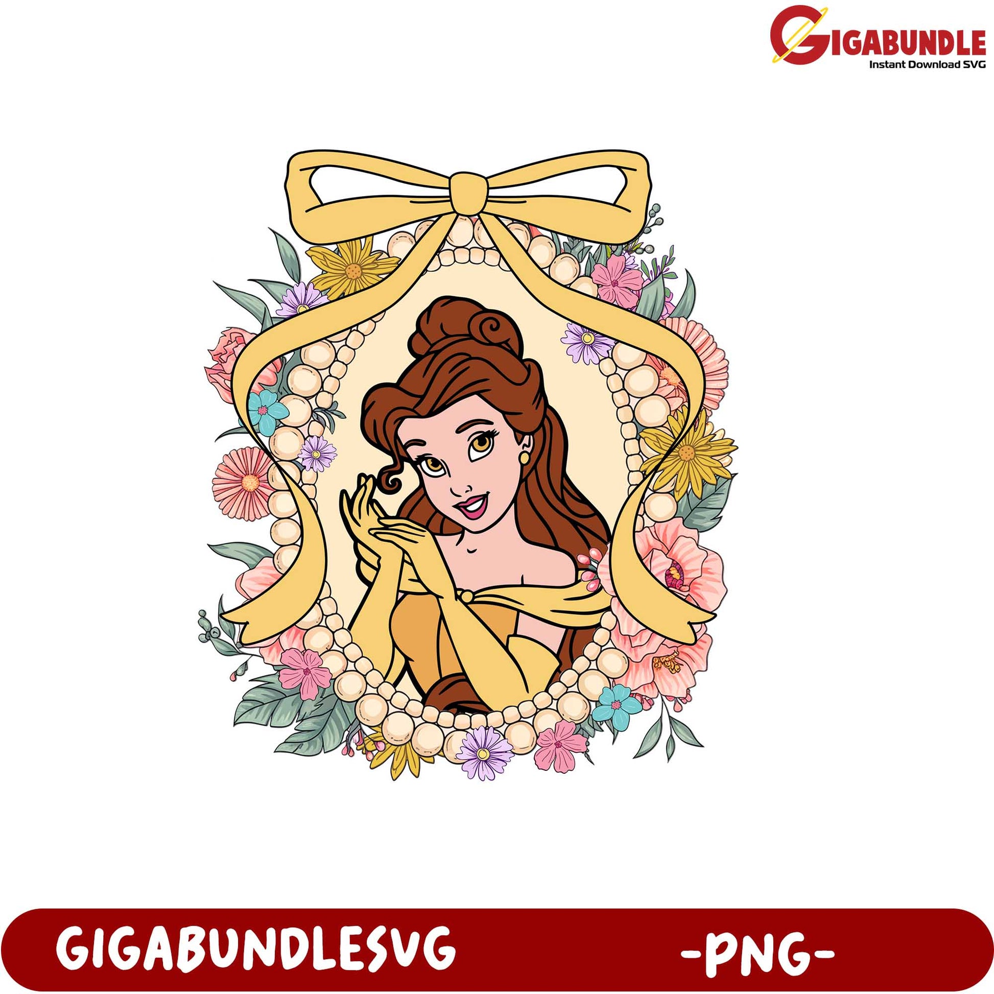 Belle Floral Frame PNG Product for Creative Projects and Designs