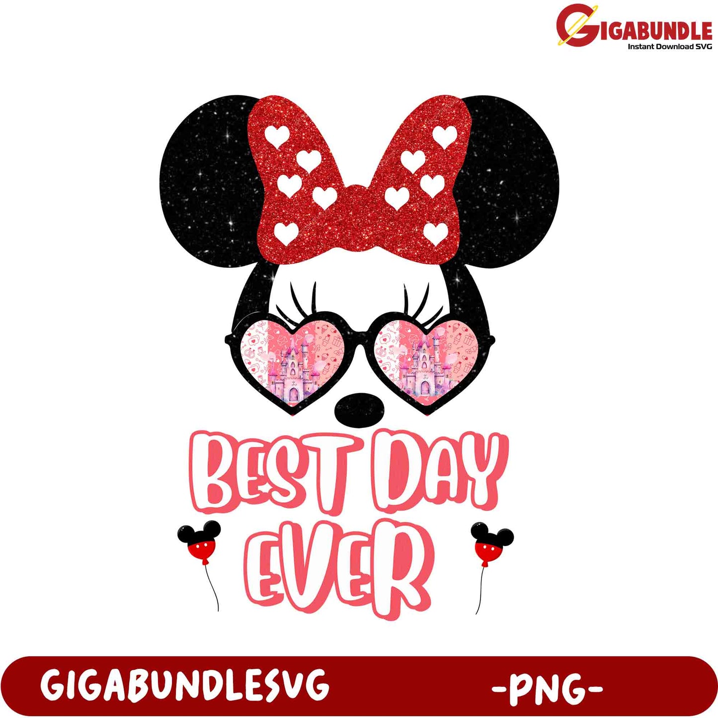 Best Day Ever Minnie Mouse PNG Design for Crafts and Celebrations