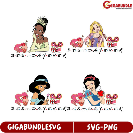 Best Day Ever SVG Bundle Cute Princess Designs for Crafts