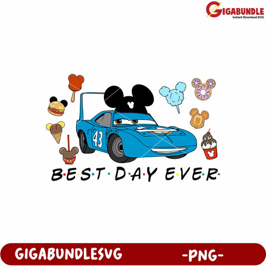 Blue car png, cars the movie png, disney characters png