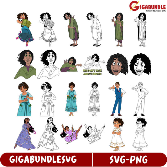Bruno SVG Bundle - Diverse Cartoon Characters for Creative Projects
