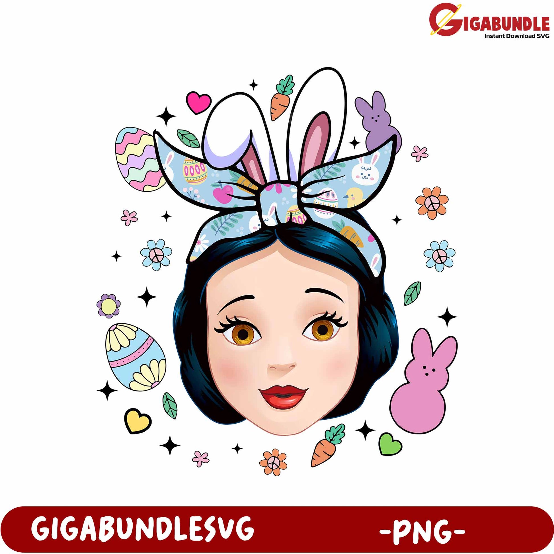 Bunny Headband Fairy PNG for Easter Crafts and Decor