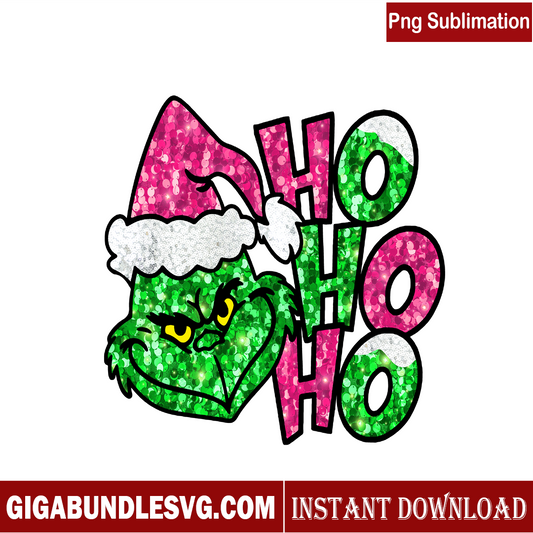 Ho Ho Ho Christmas Grinch PNG