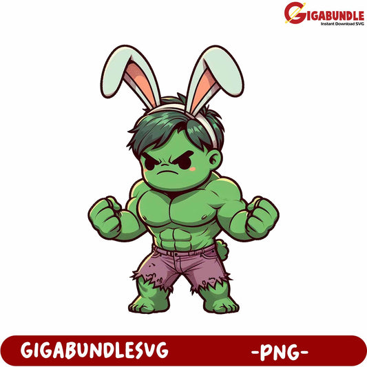Cartoon Rabbit Hulk PNG for Fun Designs and Creative Projects