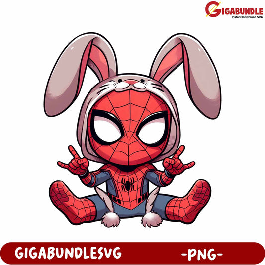 Cartoon Spider Bunny Character PNG for Creative Projects