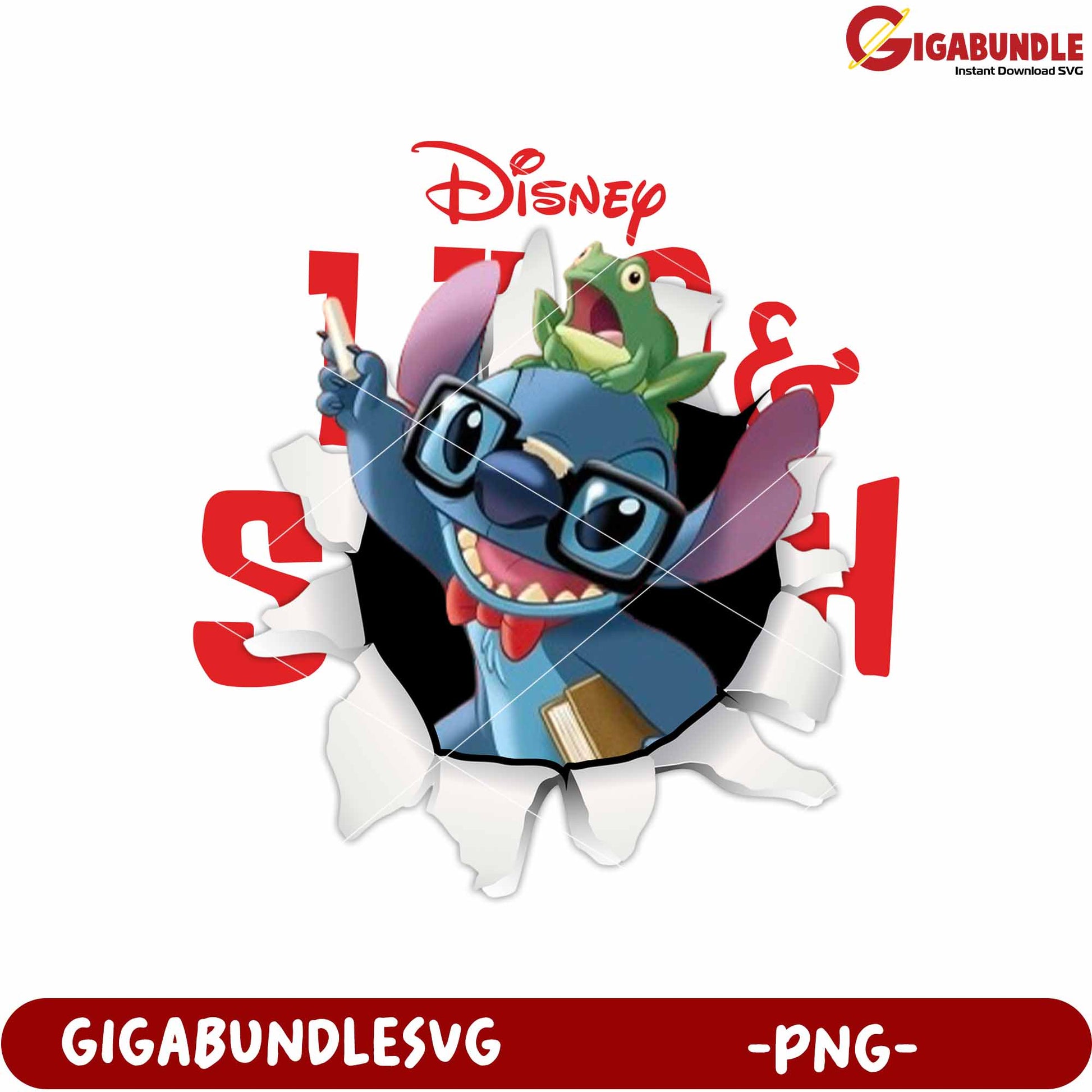 Cartoon stitch and the frog ohana design png, cute disney family art png, lilo and stitch the movie png