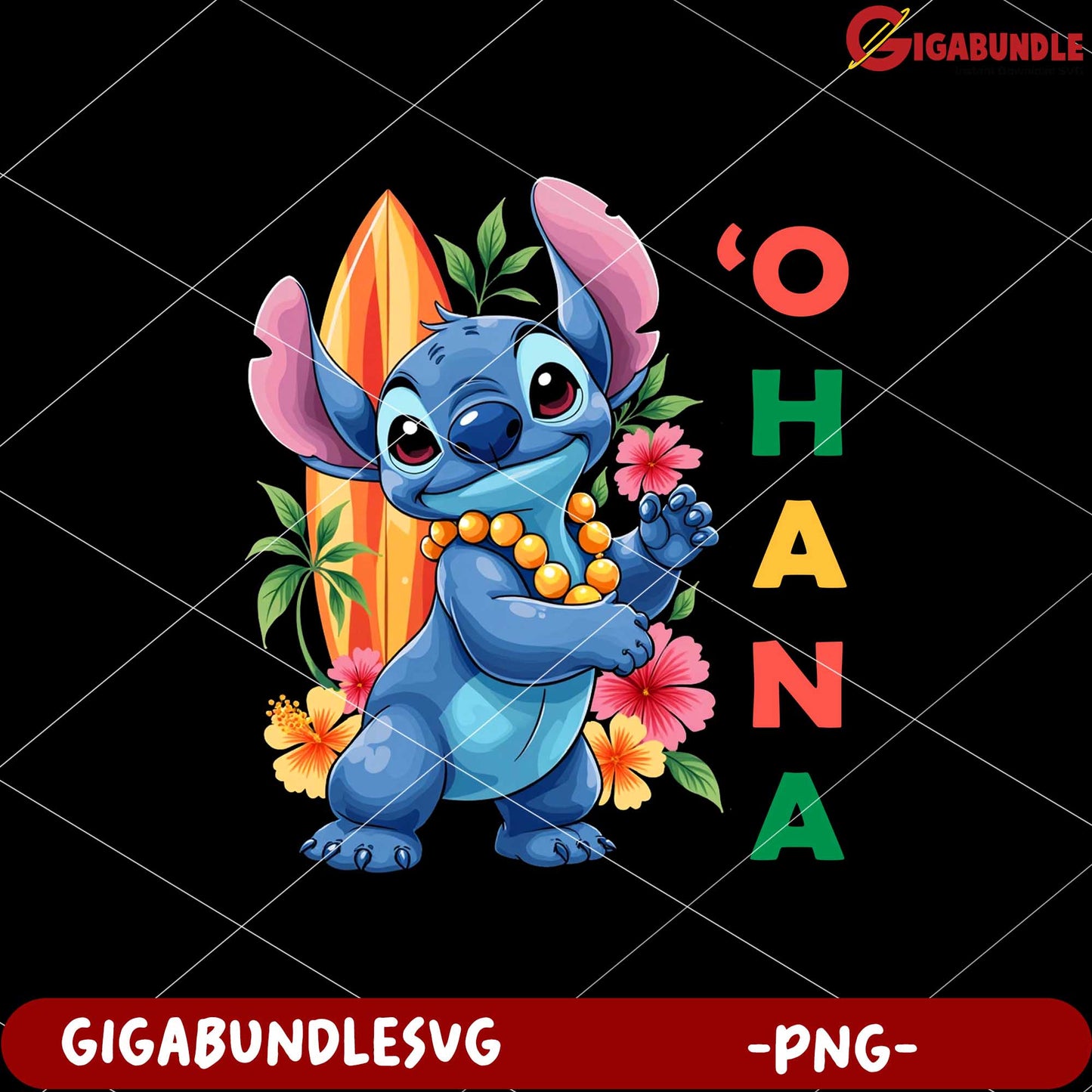 Cartoon stitch ohana design png, cute disney family art png, lilo and stitch the movie png