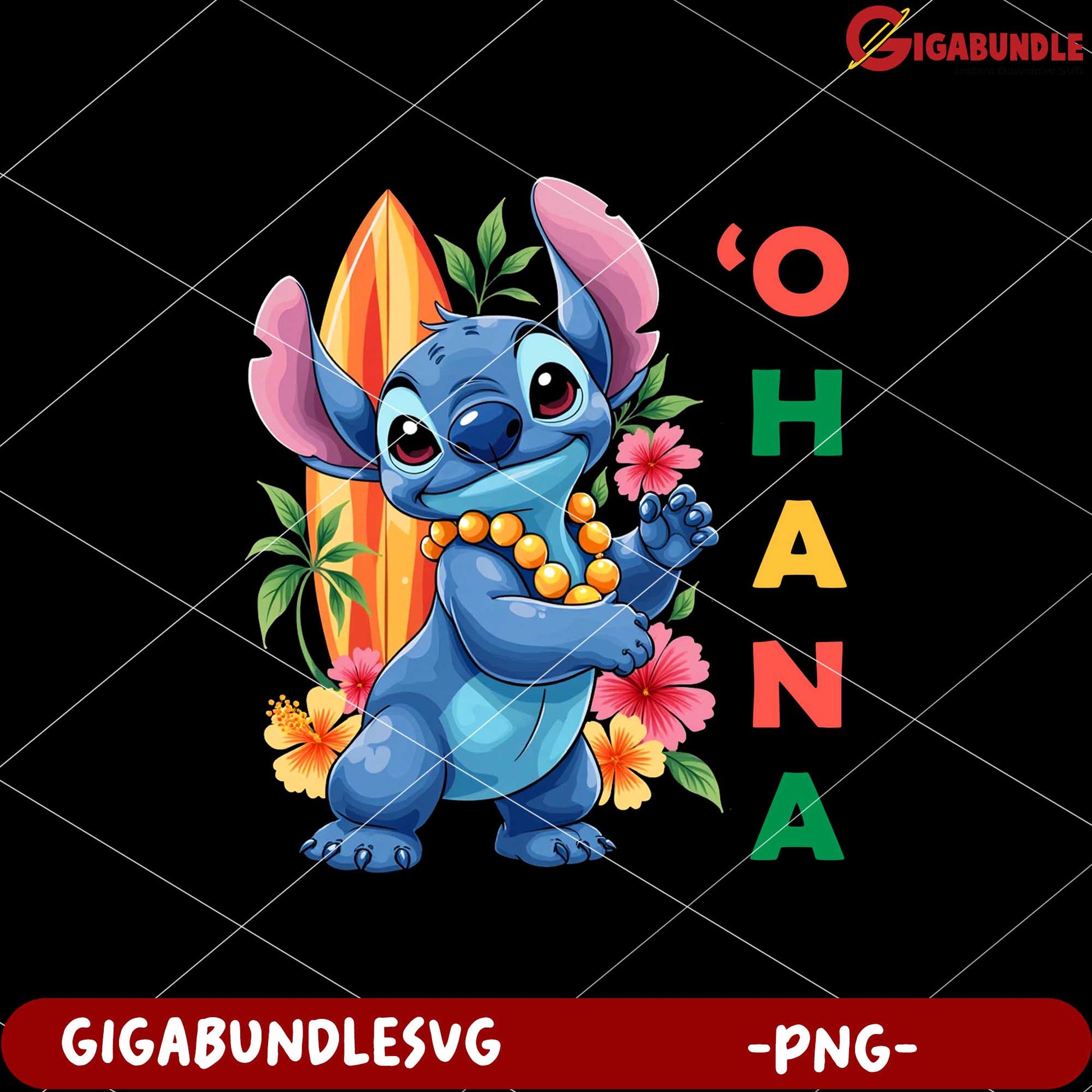 Cartoon stitch ohana design png, cute disney family art png, lilo and stitch the movie png
