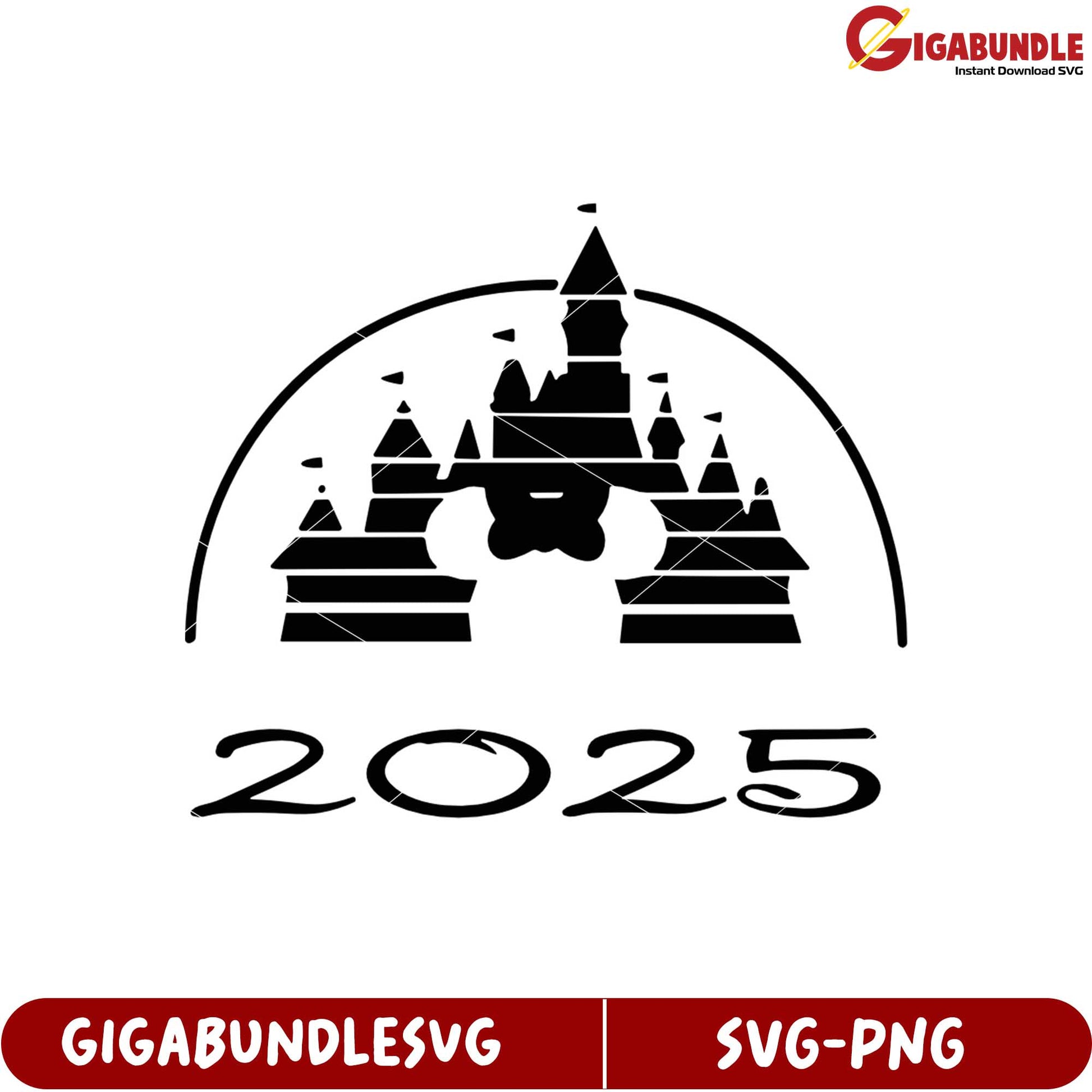 Castle Design for 2025 Celebration SVG Format Graphic Art Download