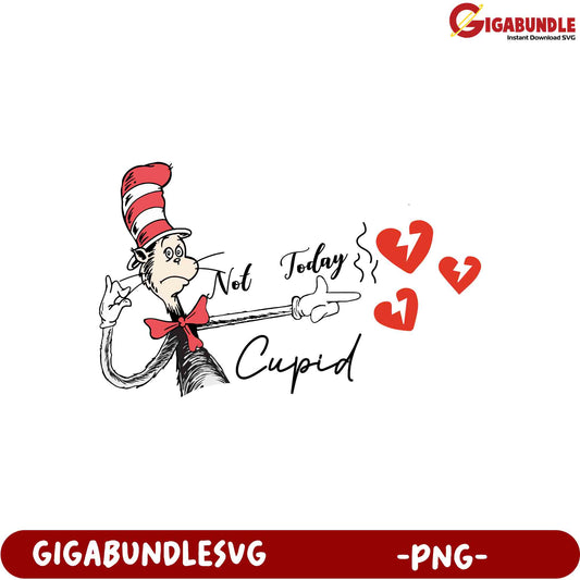 Cat in the Hat Anti-Valentine's PNG