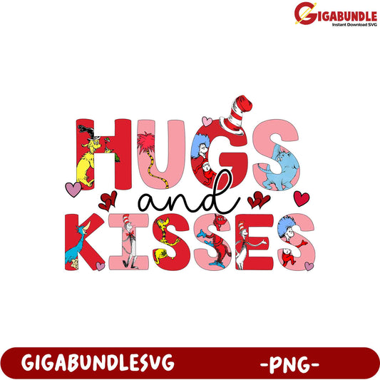 Cat in the Hat Hugs & Kisses PNG