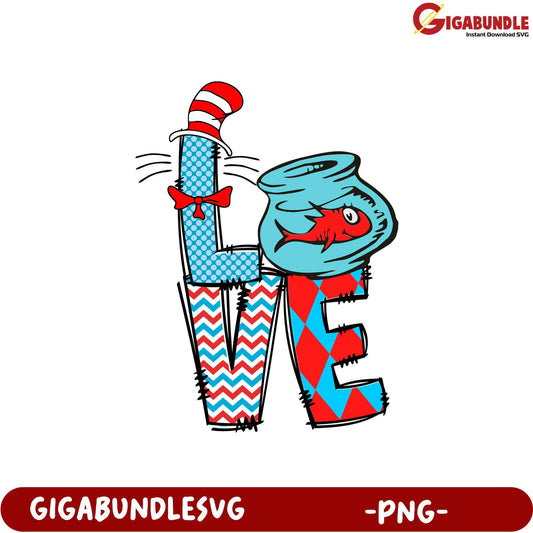 Cat in the Hat Love PNG