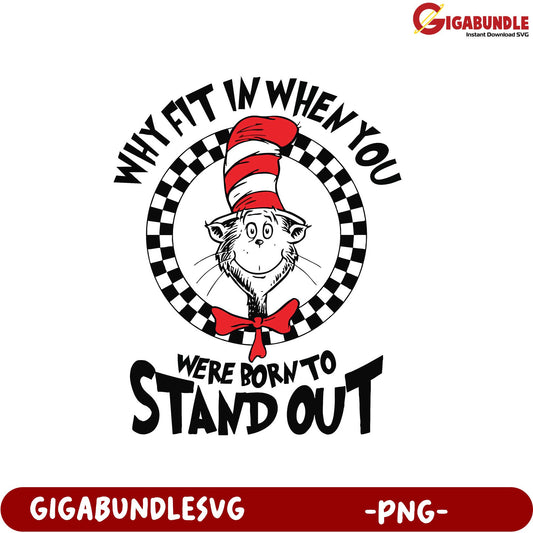 Cat in the Hat PNG Design Stand Out with Unique Style