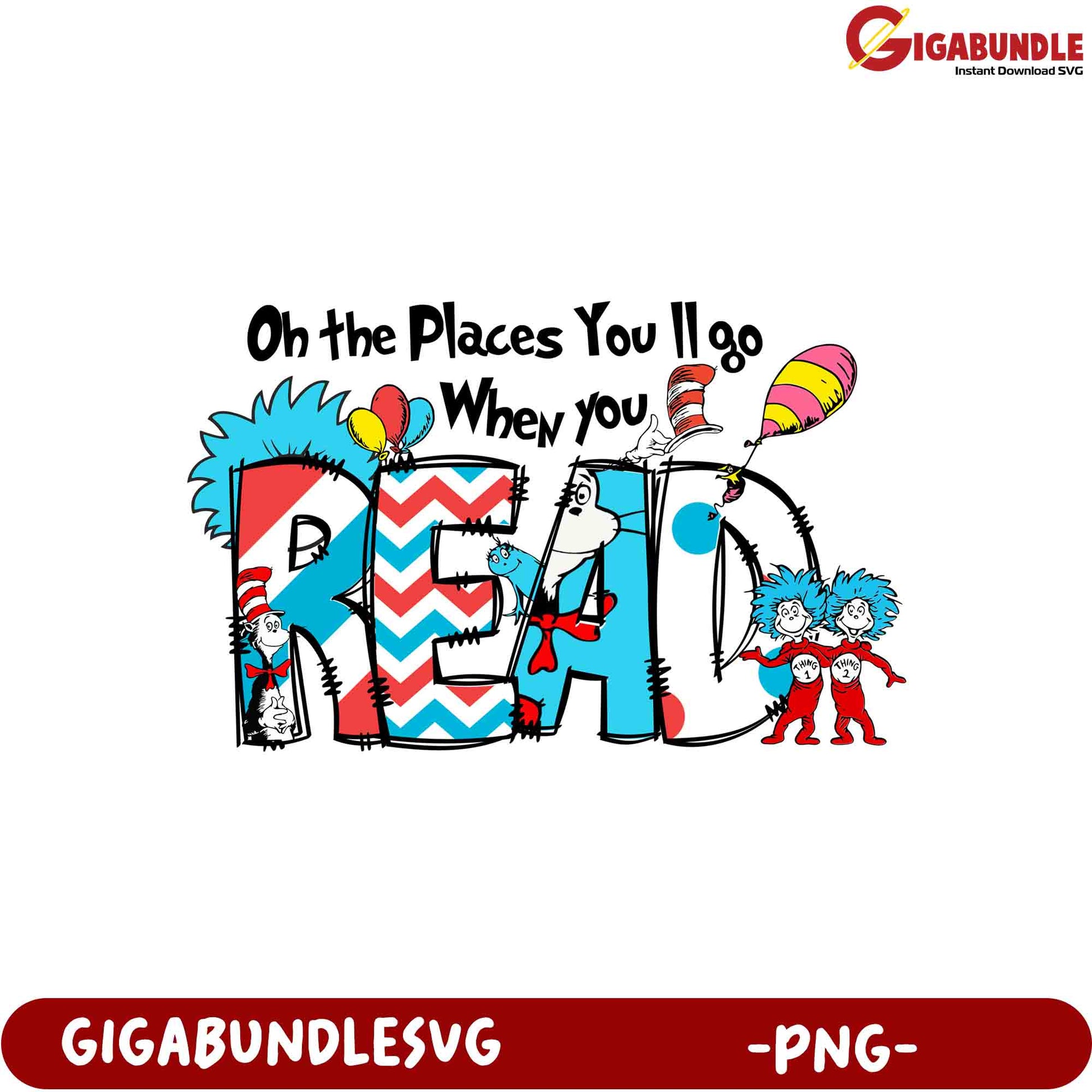 Cat in the Hat Read PNG SVG