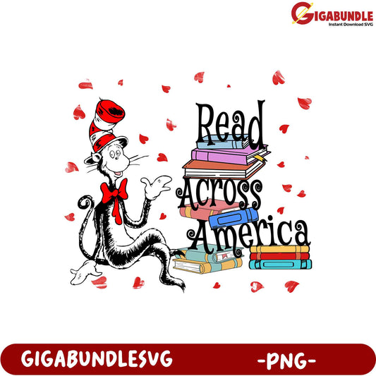 Cat in the Hat Reads Across America PNG