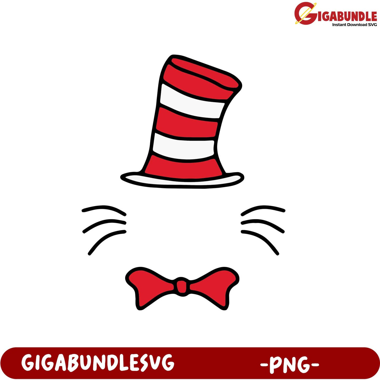 Cat in the Hat Themed PNG Download for Fun Projects