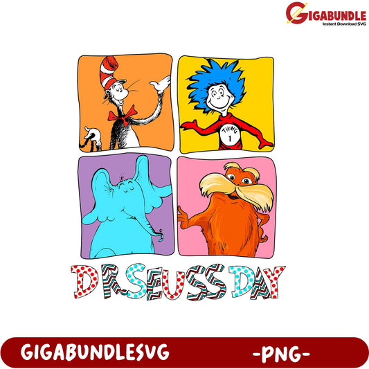 Celebrate Dr. Seuss Day with Fun PNG Characters for Kids