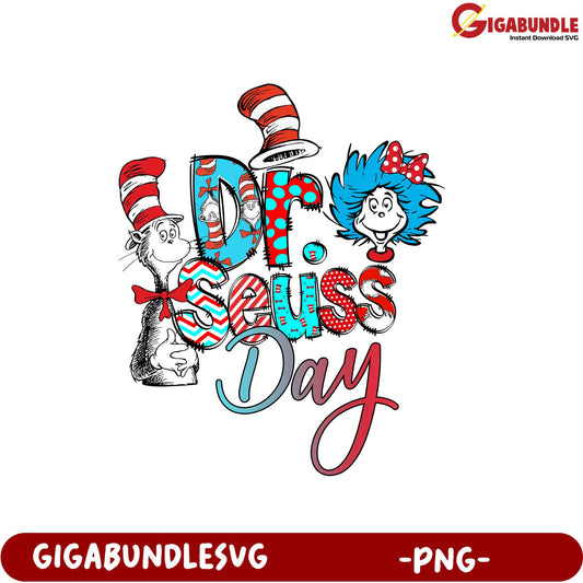 Celebrate Dr. Seuss Day with Fun PNG Design for Kids